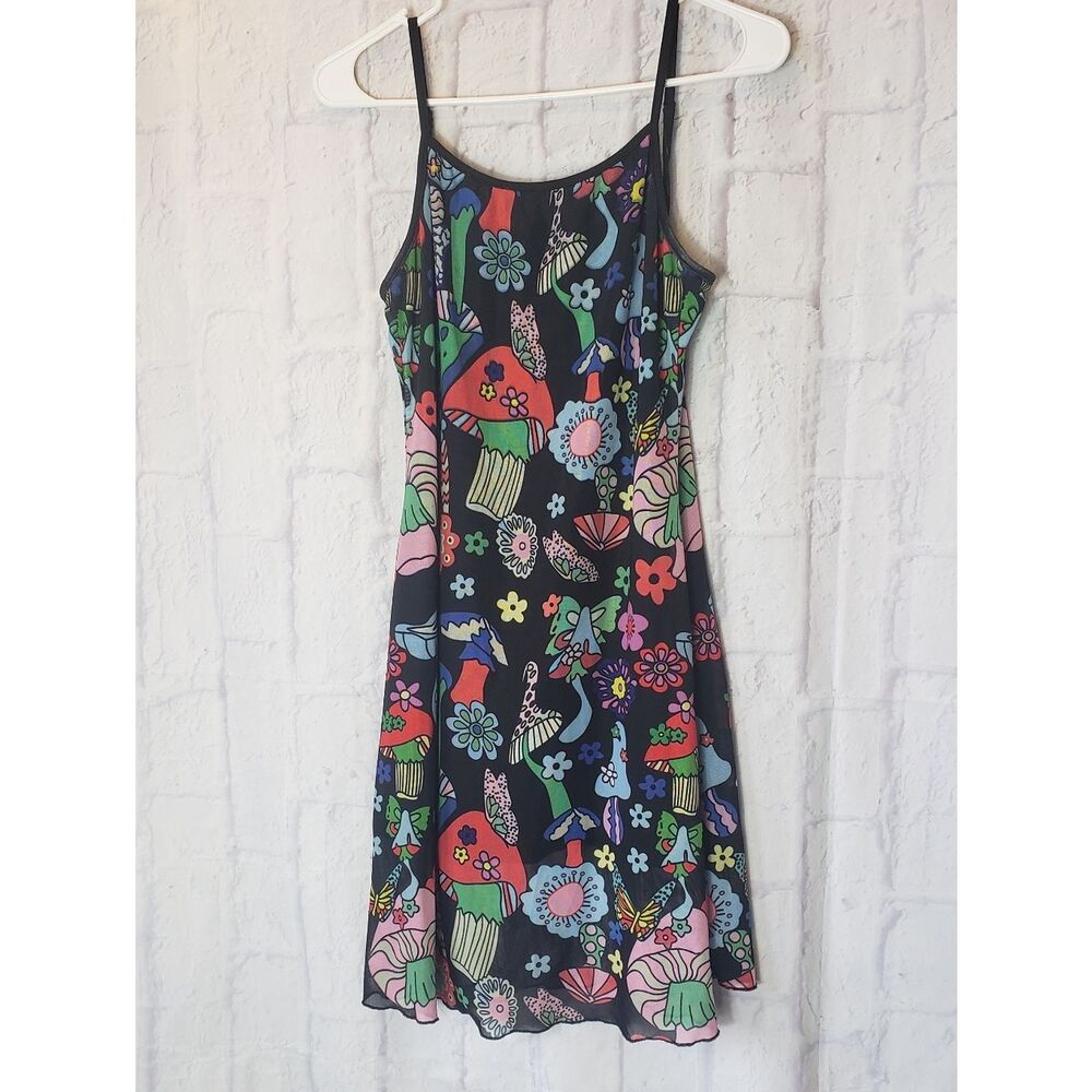 ROMWE Mushroom Print Spaghetti Strap Mini Dress 6
